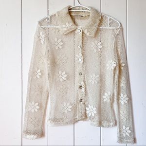 90's Daisy Mesh Blouse.